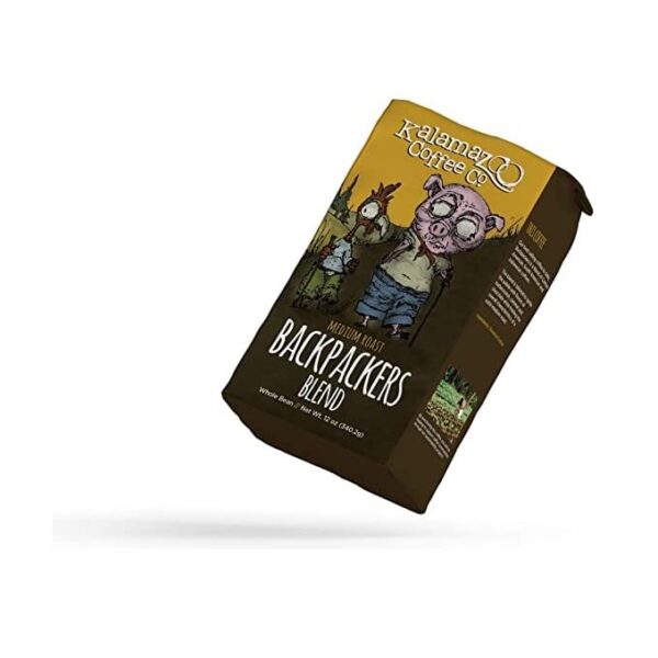 KALAMAZOO COFFEE COMPANY Backpackers Blend Whole Bean Coffee Medium Roast 12oz Bag 1 Pack 0 1 belly baby and beyond