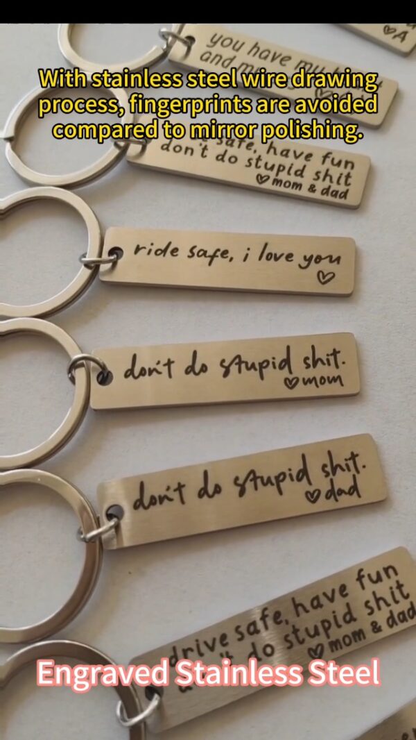 Key Chain Drive Safe I Love You Engraved Initial Personalized Gift for Husband Boyfriend Stainless Steel Keychain Gift Car Accessories New Drive Gift Brother Valentines Gifts C 0 3 belly baby and beyond