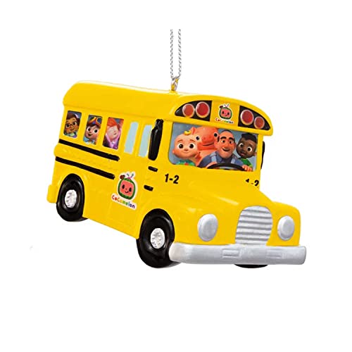 Kurt Adler Cocomelon Yellow School Bus Personalizable Ornament 0 belly baby and beyond