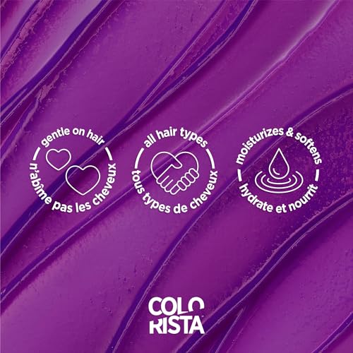 LOreal Paris Colorista Semi Permanent Hair Color for Bleached or Blonde Hair Color Depositing Hair Mask Formula Purple 0 2 belly baby and beyond