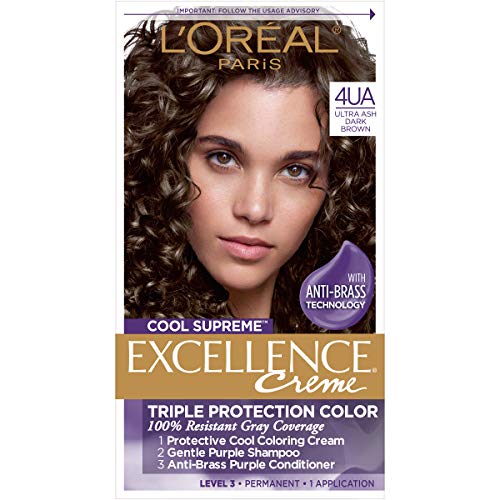 LOreal Paris Cool Supreme Permanent Hair Color Ash Ultra Ash Dark Brown 411 1 count 0 belly baby and beyond