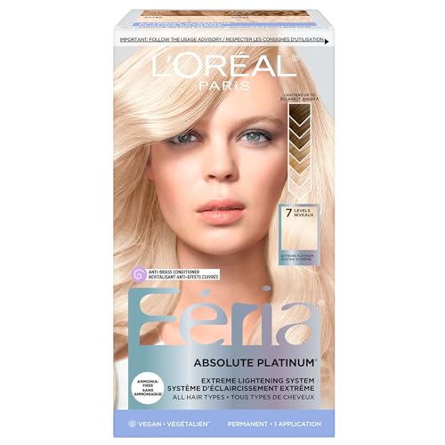 LOreal Paris Feria Multi Faceted Shimmering Permanent Hair Color Extreme Platinum Pack of 1 Hair Dye 0 belly baby and beyond