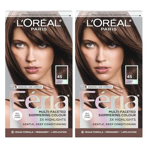 LOreal Paris Feria Multi Faceted Shimmering Permanent Hair Color French Roast Hair Dye Kit Pack of 2 0 belly baby and beyond