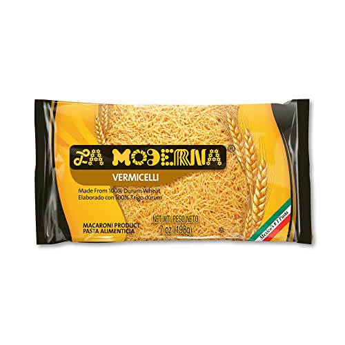 La Moderna Vermicelli Pasta Noodles Durum Wheat Protein Fiber Vitamins 7 Oz 0 belly baby and beyond