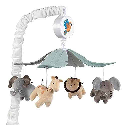 Lambs Ivy Jungle Friends Musical Baby Crib Mobile Animals Soother Toy 0 belly baby and beyond