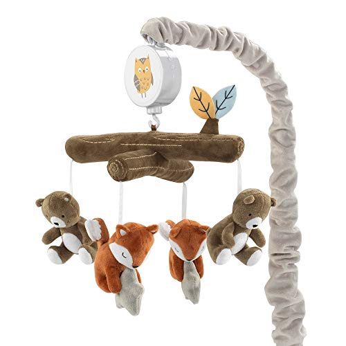 Lambs Ivy Sierra Sky Brown BearFox Musical Baby Crib Mobile Soother Toy 0 belly baby and beyond
