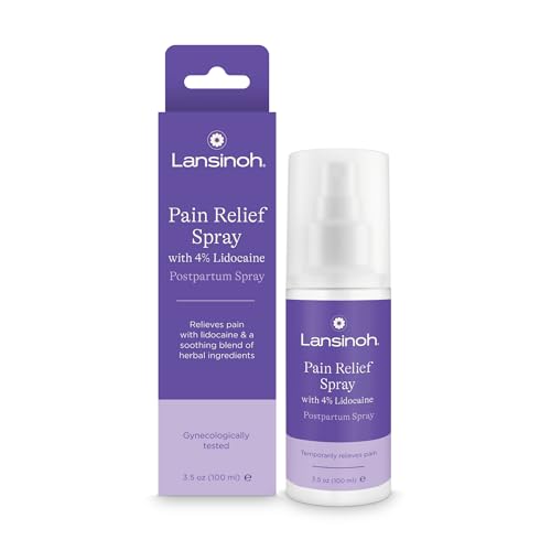Lansinoh 4 Lidocaine Perineal Spray Pain Relief for Postpartum Care 35 Ounces 0 belly baby and beyond