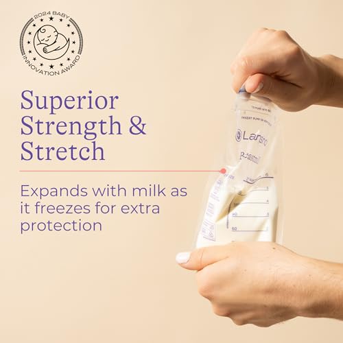 Lansinoh Breastmilk Storage Bags 100 Count Baby Essentials Fast Freeze Thaw Breast Milk Bags for Baby Bottle Feeding Superior Strength Stretch 6 Ounce 0 0 belly baby and beyond