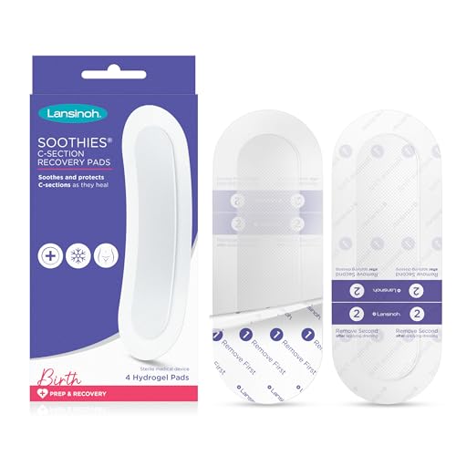 Lansinoh C Section Recovery Pads Postpartum C Section Essentials 4 Sterilized Pads Provide Cooling Relief to Scar Area C Section Recovery Must Haves Great for Baby Registry 0 belly baby and beyond