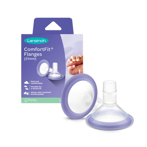 Lansinoh ComfortFit Breast Pump Flanges Size 21mm 2 Count 0 belly baby and beyond