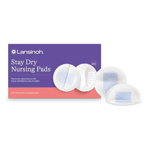 Lansinoh Stay Dry Disposable Nursing Pads Soft and Super Absorbent Breast Pads Breastfeeding Essentials for Moms 100 Count 0 belly baby and beyond