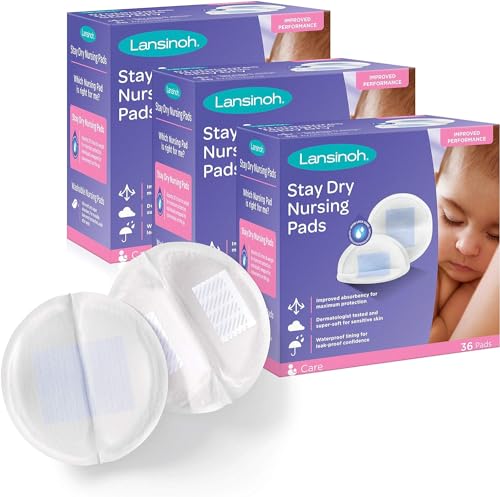 Lansinoh Stay Dry Disposable Nursing Pads for Breastfeeding 108 Pads 0 belly baby and beyond