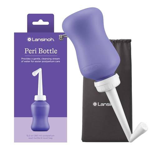 Lansinoh Upside Down Peri Bottle for Postpartum Care and Gentle Cleansing 122 Ounce Bottle 0 belly baby and beyond