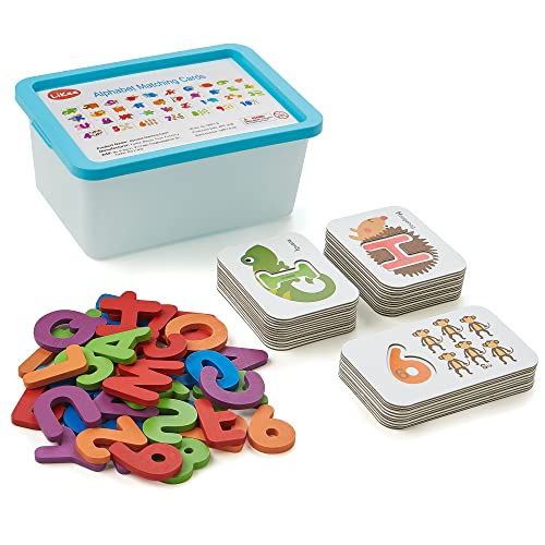 LiKee Alphabet Flash Cards Wooden Letter Puzzle ABC Sight Words Matching Games Counting Board Preschool Educational Montessori Toys for Toddlers Boys Girls 3 Years 36 Cards 37 Wood Pieces 0 belly baby and beyond