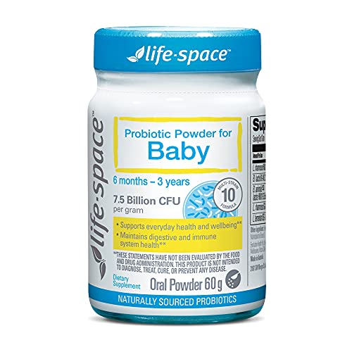 Life Space 60 Grams for 0 36 Month Baby 75 Billion CFU Multi Strain Balance Microflora Supports Digestive Health Nutrient Absorption Immunity No Refrigeration Probiotic Powder for Baby 0 belly baby and beyond