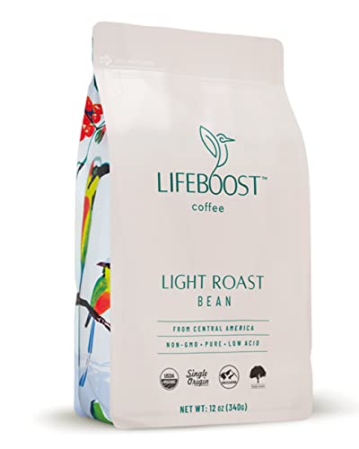 Lifeboost Coffee Light Roast Coffee Beans Low Acid Organic Light Roast Coffee Single Orgin Non GMO Light Roast Coffee Third Party Tested For Mycotoxins Pesticides Whole Bean 12 Ounces 0 belly baby and beyond