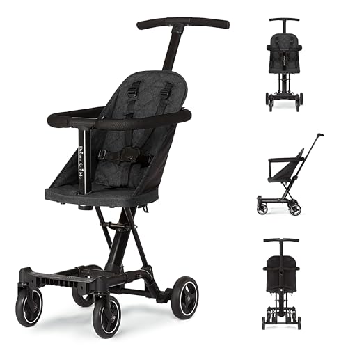 Lightweight and Compact Coast Rider Stroller with One Hand Easy Fold Adjustable Handles and Soft Ride Wheels Black 0 belly baby and beyond