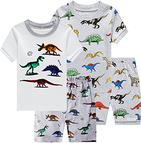 Little Hand Toddler Boys Pajamas Cotton Summer Pjs for Boy Jammies Dinosaur Train Sleepwear Short Sets 0 belly baby and beyond