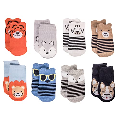Little Me 8 Pack Baby Socks Animal Charter Themed 0 12 Months 0 belly baby and beyond