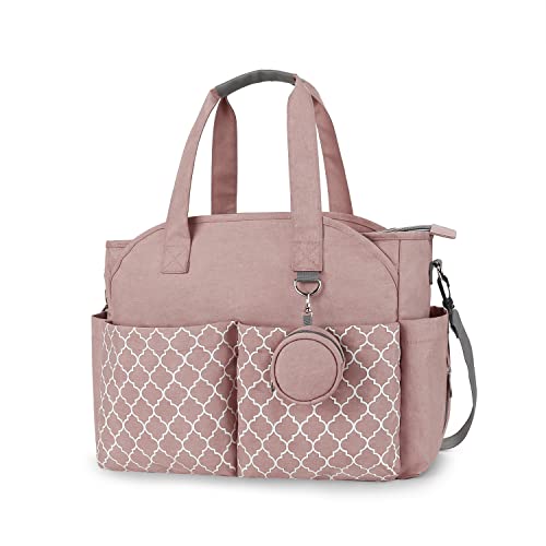 Lmbabter Diaper Bag Tote with Changing Station Upgrade Multi Function Baby Bag with Adjustable Shoulder Strap 0 belly baby and beyond