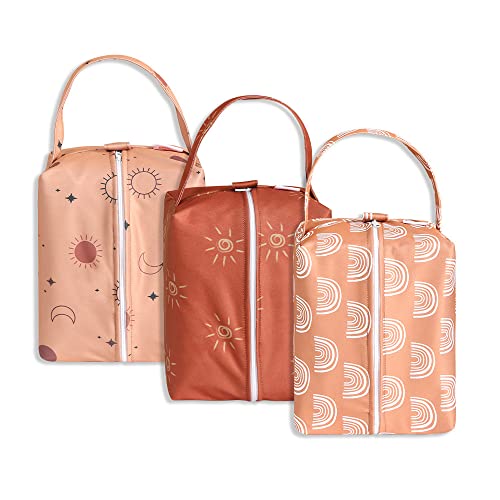 Lmbabter Wet Dry Bag 3PCS Diaper Organizer Bag Nappy Pouch Water resistan Diaper Pod for Diaper BagGym BagTravel Bag 0 belly baby and beyond