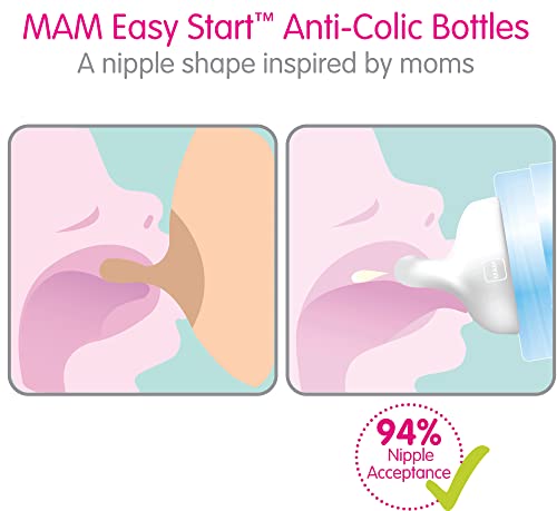 MAM Babys First Gift Set 0 Months 5oz and 9oz Anti Colic Bottles with Self Sterilization SkinSoft Silicone Nipples and Pacifiers Dishwasher Safe Formula Dispenser and Bottle Brush Unisex 0 0 belly baby and beyond