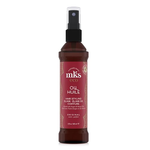 MKS eco Oil Hair Styling Elixir Moroccan Argan Oil Hemp Seed Oil Moisturize Nourish Hair Control Frizz Increase Smoothness Vegan Cruelty Free 0 belly baby and beyond
