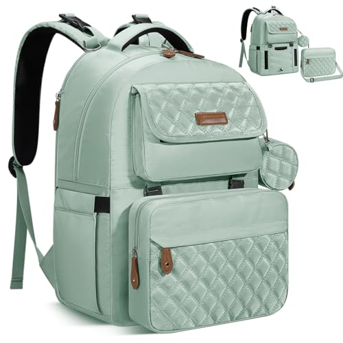 Maelstrom Diaper Bag Backpack29L 45L Expandable Large Baby Bag for 2 KidsTwins with Removable Cross Body Bottle Bag for MomDadStylish Nappy Bag Gift for BoysGirl Mothers Day Gifts Mint Green 0 belly baby and beyond