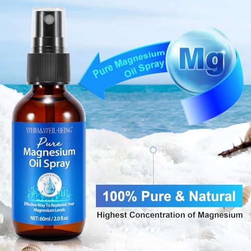 Magnesium Spray Magnesium Oil for Feet Pure Magnesium Oil Spray Organic Natural Magnesium Spray Glass Bottle Easy to Absorb and Use 0 0 belly baby and beyond