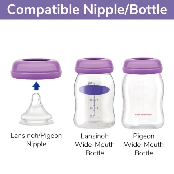 Maymom Bottle Dome Cap Bottle Top Sealing Disk Compatible with Lansinoh Bottle Momma Bottles Not Original Lansinoh Pump Parts Signature ProSmartpump Manual Breastpump 0 1 belly baby and beyond