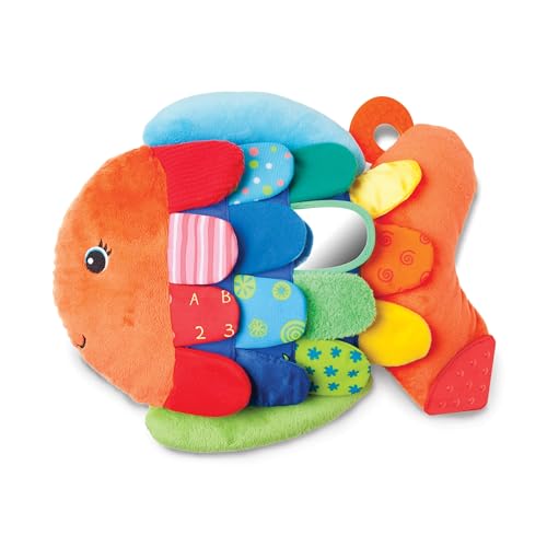 Melissa Doug Flip Fish Soft Baby Toy Sensory Tummy Time Toys Soft Fabric Tag Toy For Babies Infants 0 belly baby and beyond