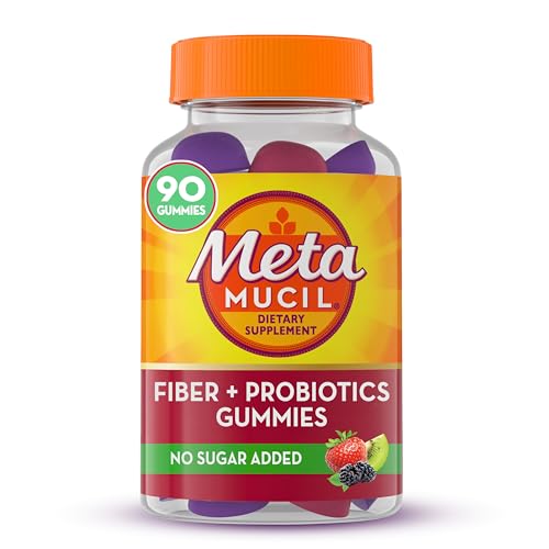 Metamucil Fiber Gummies Plus Probiotics for Digestive Health No Sugar Added Daily Supplement Prebiotic Plant Based Fiber Blend Strawberry Kiwi BlackBerry Flavored 90 Gummies 0 belly baby and beyond