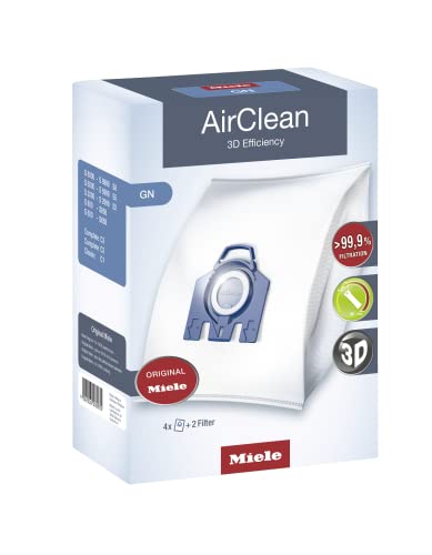 Miele 10123210 AirClean 3D Efficiency Dust Bag Type GN 4 Bags 2 Filters White 0 belly baby and beyond