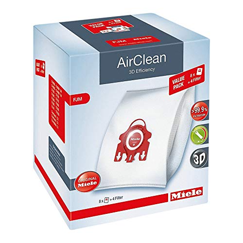 Miele AirClean 3D Efficiency Dust Bag Type FJM XL Value Pack 8 Bags 4 Filters 0 belly baby and beyond