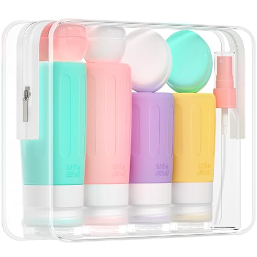 Morfone 16 Pack Travel Bottles Set for Toiletries TSA Approved Travel Containers Leak Proof Silicone Squeezable Travel Accessories 2oz 3oz for Shampoo Conditioner Lotion Body Wash BPA Free 0 belly baby and beyond