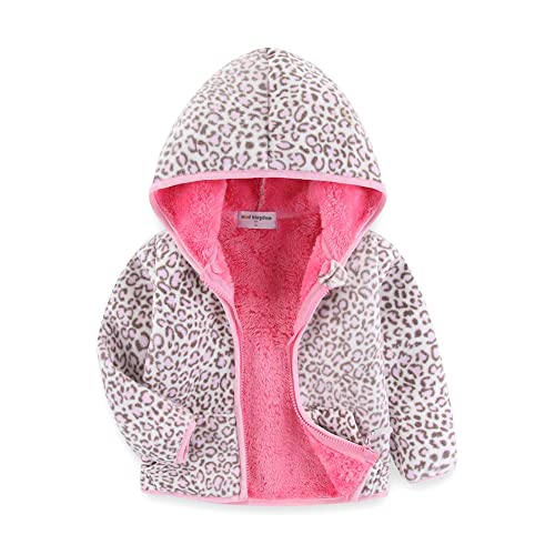 Mud Kingdom Boys Girls Polar Fleece Jacket with Hood Winter Thick Warm Outerwear Funny Cartoon 0 belly baby and beyond