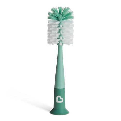 Munchkin Bristle Bottle Brush Modern Design Sage 0 belly baby and beyond