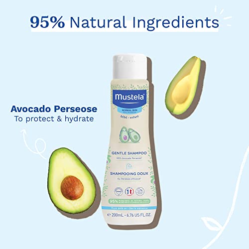 Mustela Baby Gentle Shampoo with Natural Avocado Hair Care for Kids of all Ages Hair Types Tear Free Biodegradable Formula Various Sizes 1 or 2 Pack 0 1 belly baby and beyond