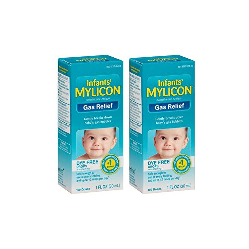 Mylicon Infants Dye Free Gas Relief 100 Doses 1 Fl Oz 2 Boxes 0 belly baby and beyond