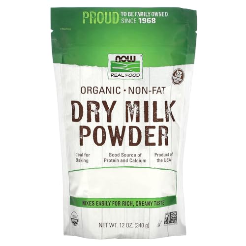 NOW Foods Organic Non Fat Dry Milk Powder with Protein and Calcium Product of the USA 12 Ounce Packaging May Vary 0 belly baby and beyond