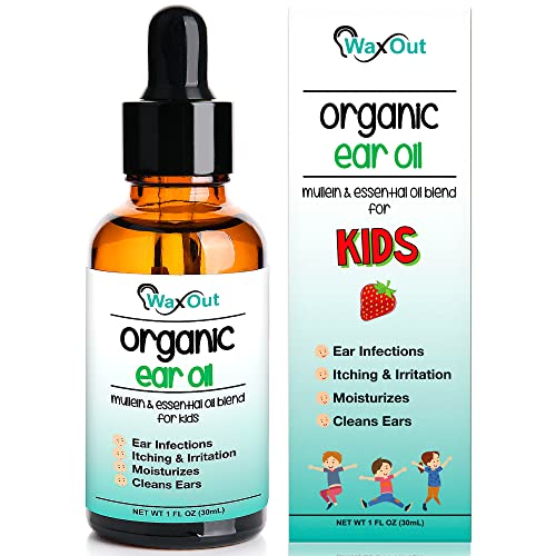 Natural Mullein Ear Wax Removal Oil Cleaner with Strawberry for Kids Pain Earache Drops Earwax Softener Moisturizer Allergy Soothing Tinnitus Itching Ringing Infections Clogged Ears 0 belly baby and beyond