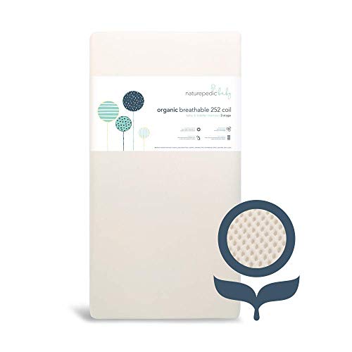 Naturepedic Organic Crib Mattress 2 Stage 252 Coil Infant Toddler Mattress with Protector Pad Waterproof Breathable Non Toxic Mattress for Baby and Toddler Bed 0 belly baby and beyond