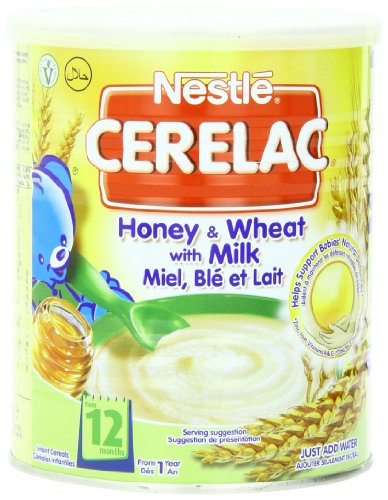 Nestle Cerelac Honey and Wheat with Milk From 12 Months 1411 Ounce Cans Pack of 4 0 belly baby and beyond