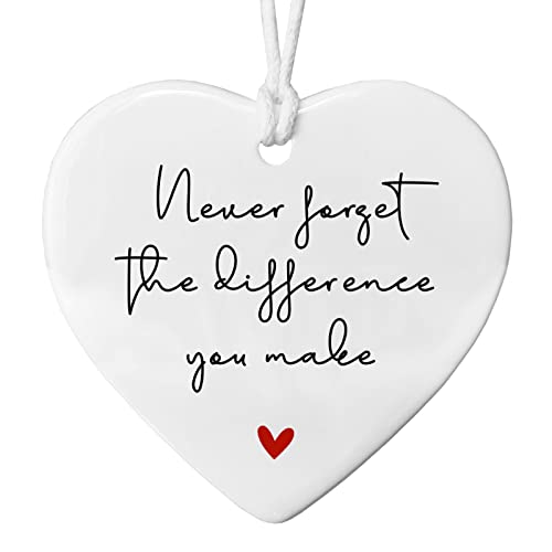 Never Forget The Difference You Make Thank You Gift Midwife Gift Friend Gift Ceramic Heart Appreciation Gift Appreciation Ornament Coworker Meaningful Leaving Retirement Gift 0 belly baby and beyond