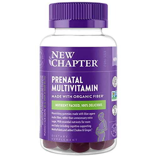 New Chapter Prenatal Multivitamin Gummies 71 Less Sugar Prenatal Gummies for Mom Healthy Baby with Prenatal Vitamins Methylfolate D3 Choline Ginger Non GMO Gluten Free Berry Citrus 90ct 0 belly baby and beyond