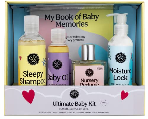 Newborn Baby Gift Set Includes All Natural Baby Moisturizer Baby Head to Toe Wash Nursery Perfume Baby Oil My Baby Book of Memories New MomNew Baby Gift Set 0 belly baby and beyond