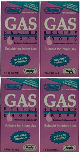 Newborns Infants Children Gas Relief Simethicone 20 mg03ml Drops Dye Free Generic for Mylicon 1 oz 30ML 4 PACK Total 4 oz 0 belly baby and beyond