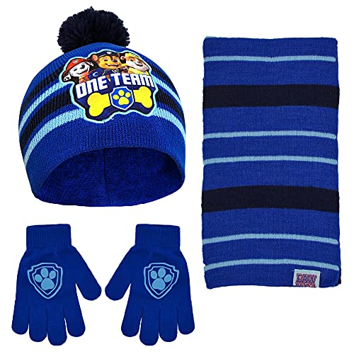 Nickelodeon Boys Toddler Winter Hat Scarf Mittens Set 2 4 Or Paw Patrol Marshall Hat Scarves Kids Gloves Sets 4 7 0 belly baby and beyond