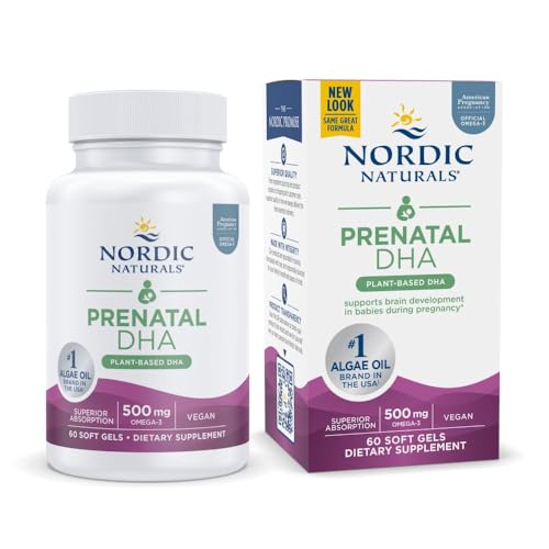 Nordic Naturals Vegan Prenatal DHA Unflavored 60 Soft Gels 500 mg Plant Based DHA Supports Brain Development in Babies Healthy Pregnancy Non GMO 30 Servings 0 belly baby and beyond