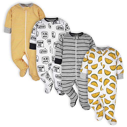 Onesies Brand baby boys 4 pack Sleep N Play Footies 0 belly baby and beyond